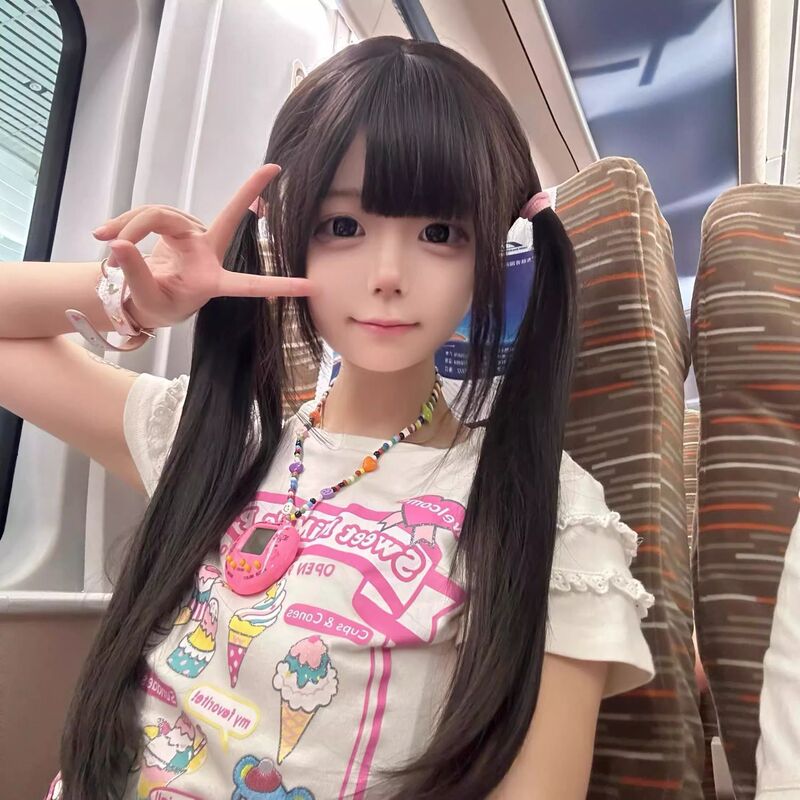 Yi Duo Wig Female Long Hair Internet Red Daily Lolita Long Straight Hair Natural Straight Bangs Full Head Cover jk Shaoluo Fake Yi Duo Wig Female Long Hair Internet Red Daily Lolita Long Straight Hair Natural Straight Bangs Full Head Cover jk Shaoluo Fake