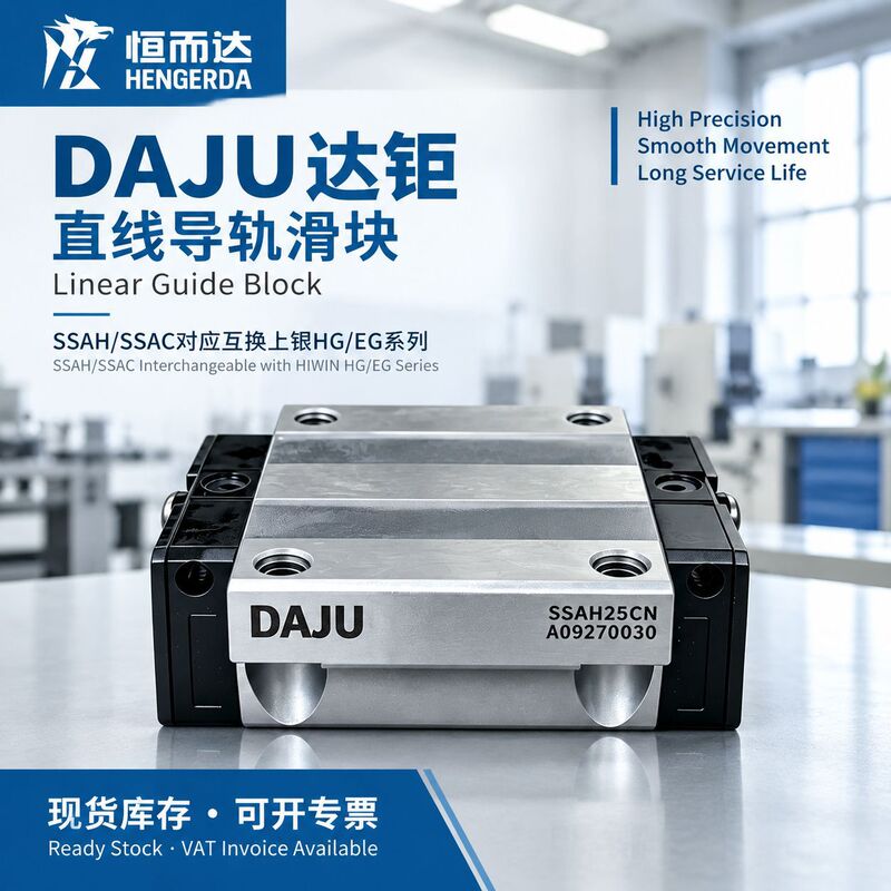 Hengrada linear guide rail slider DAJU is an alternative to Hiwin SSAH/C 15 20 25 30 35 45