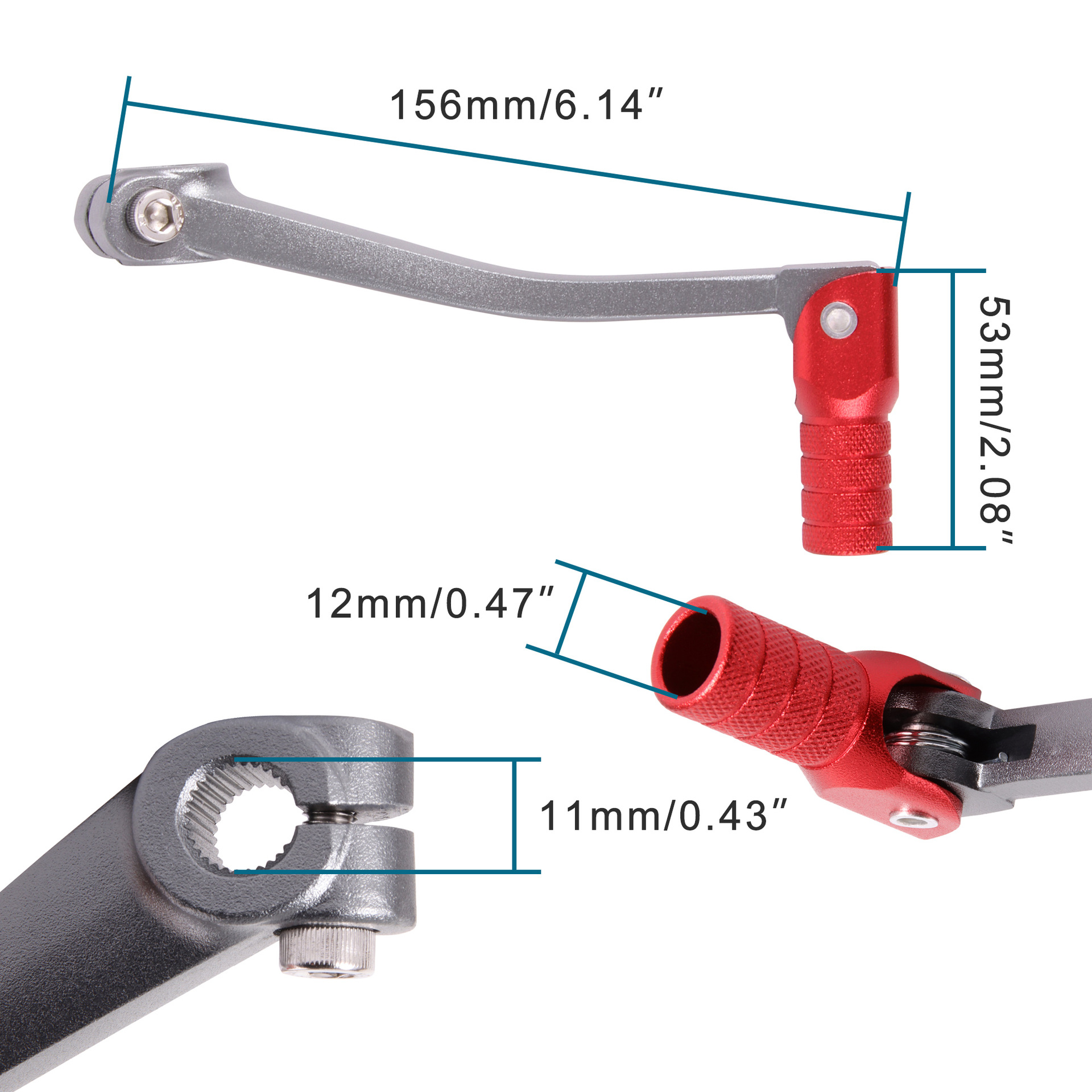 Other drive systems – Honda Shifter Lever for - red-head-gray-lever