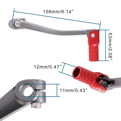 Other drive systems – motorcycle shift lever adapter - red-head-gray-rod