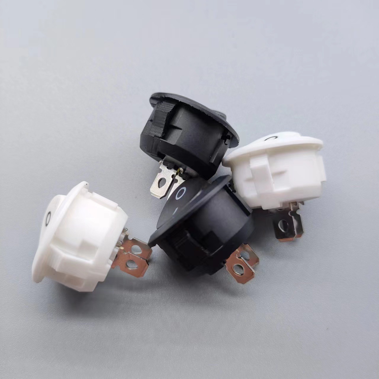 圆形童车开关前进停止后退开关KCD1圆形23MM2脚小尺寸船型开关