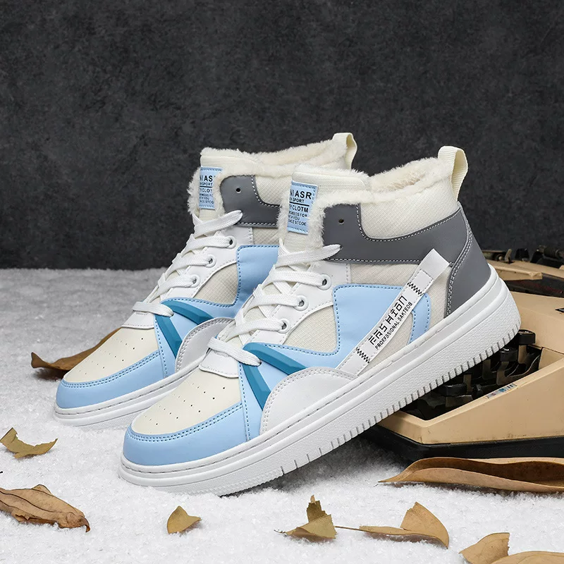 Wear-resistant high demi-season non-slip trend set, sneakers, universal casual footwear for hiking, Korean style
