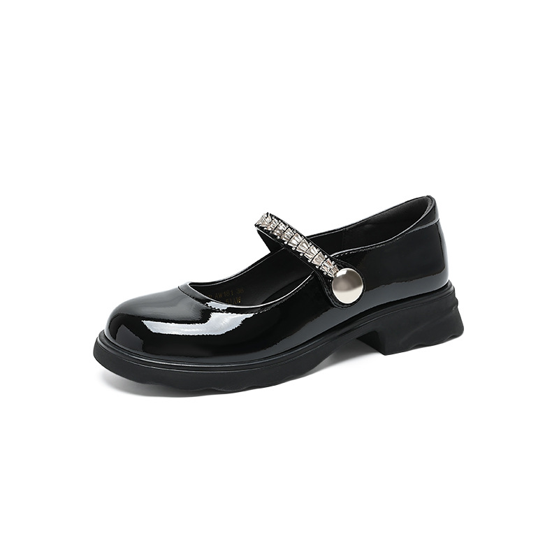 Giày Mary Jane nữ đế dày quai ngang phong cách Pháp — AW181 Màu be