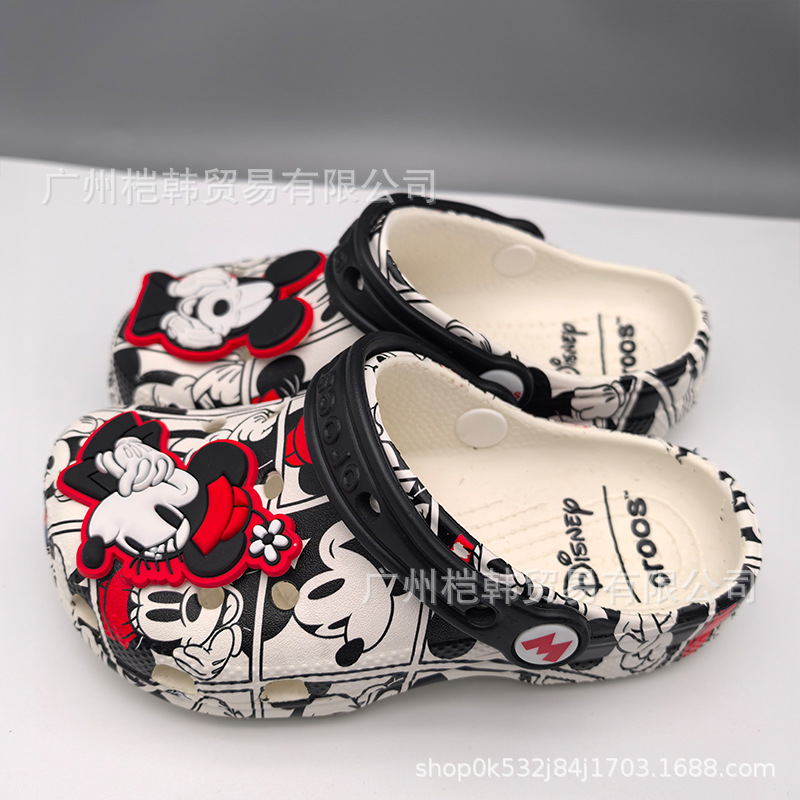 Cross nuevo Mickey cartón de dibujos animados para niños y niñas respirado antideslizante Smurf sandals