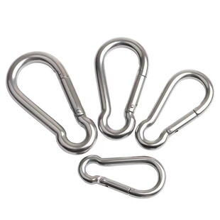 No. 5 5*50mm Gourd-Shaped Galvanized Iron Carabiner Spring Hook Connector Dog Leash Buckle for Mountaineering and Fishing