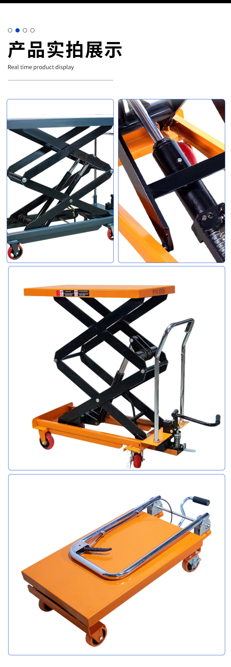 Hydraulic lifting platform cart 500kg manual pedal transport trolley scissor-type hand-pushed mobile lifting platform
