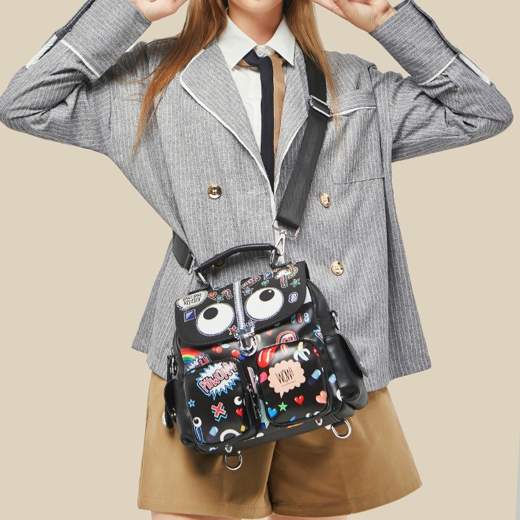 Bolso para mujer, mochila estampada nueva de 2022, bolso de viaje versátil a la moda, mochila escolar impermeable de gran capacidad, mochila 1750 #