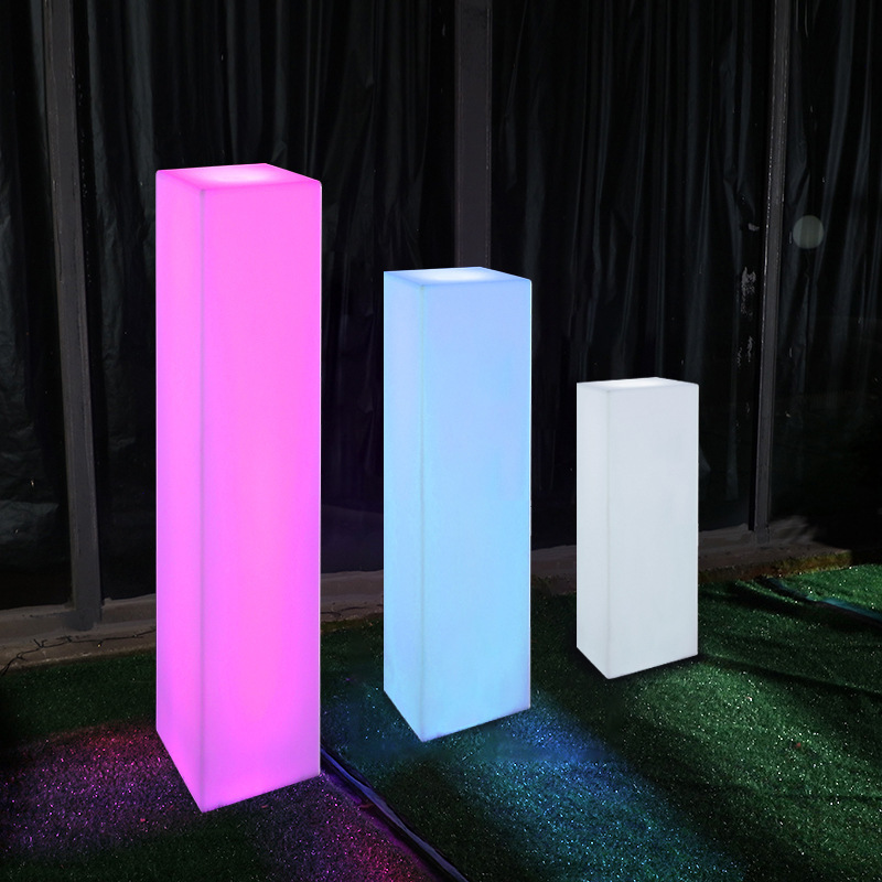 Cube Cuboid Lamp Bright Led Exhibition Hotel Landscape Floor Lamp Waterproof Light Column Square Column Outdoor Waterproof