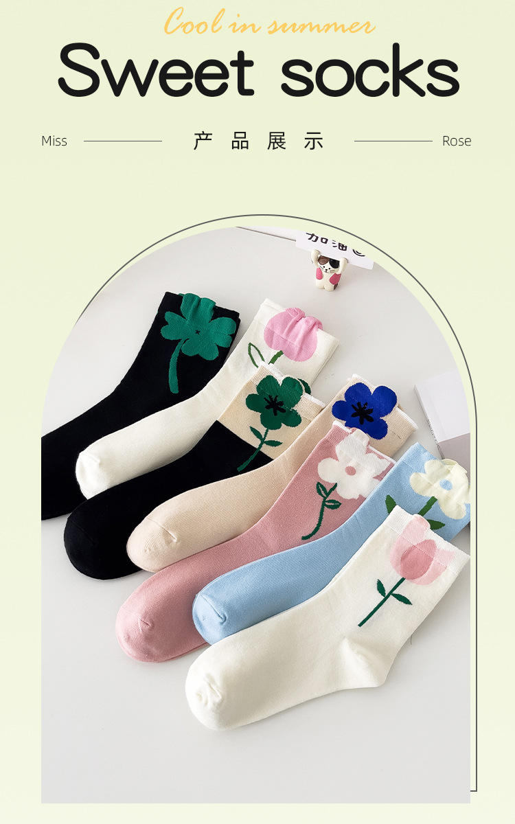 立体小花中筒袜_07