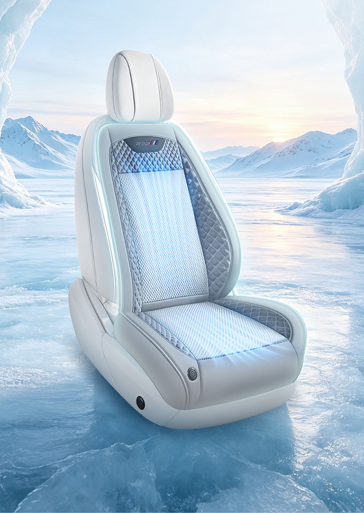 Rapid Cooling Dual Ice-Sense Ventilation Car Seat Cushion 12V24V Universal Cigarette Lighter USB Ice Silk Cooling Pad