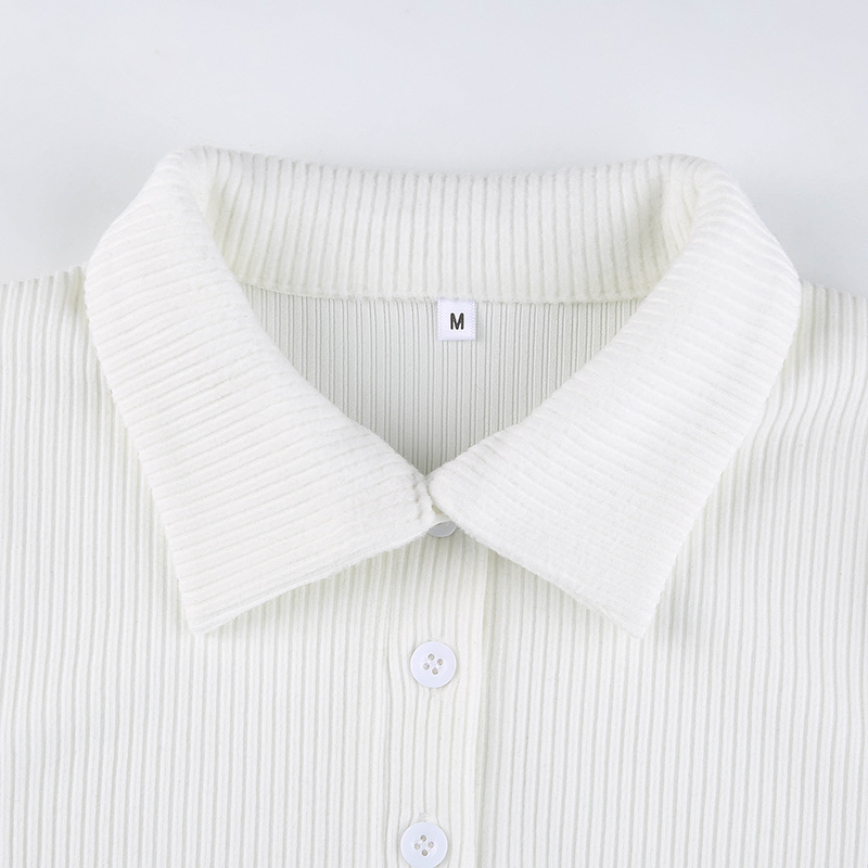 lapel striped knitted cardigan top NSLQ24529