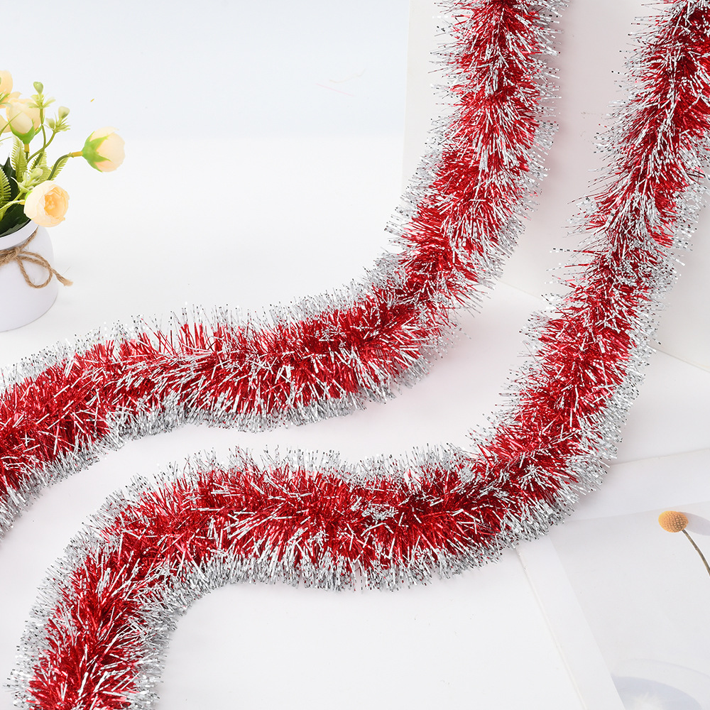 Transfronterizo de Navidad decoración de lana tira Garland cinta fiesta celebración jardín de infantes decoración tira de color 2 M