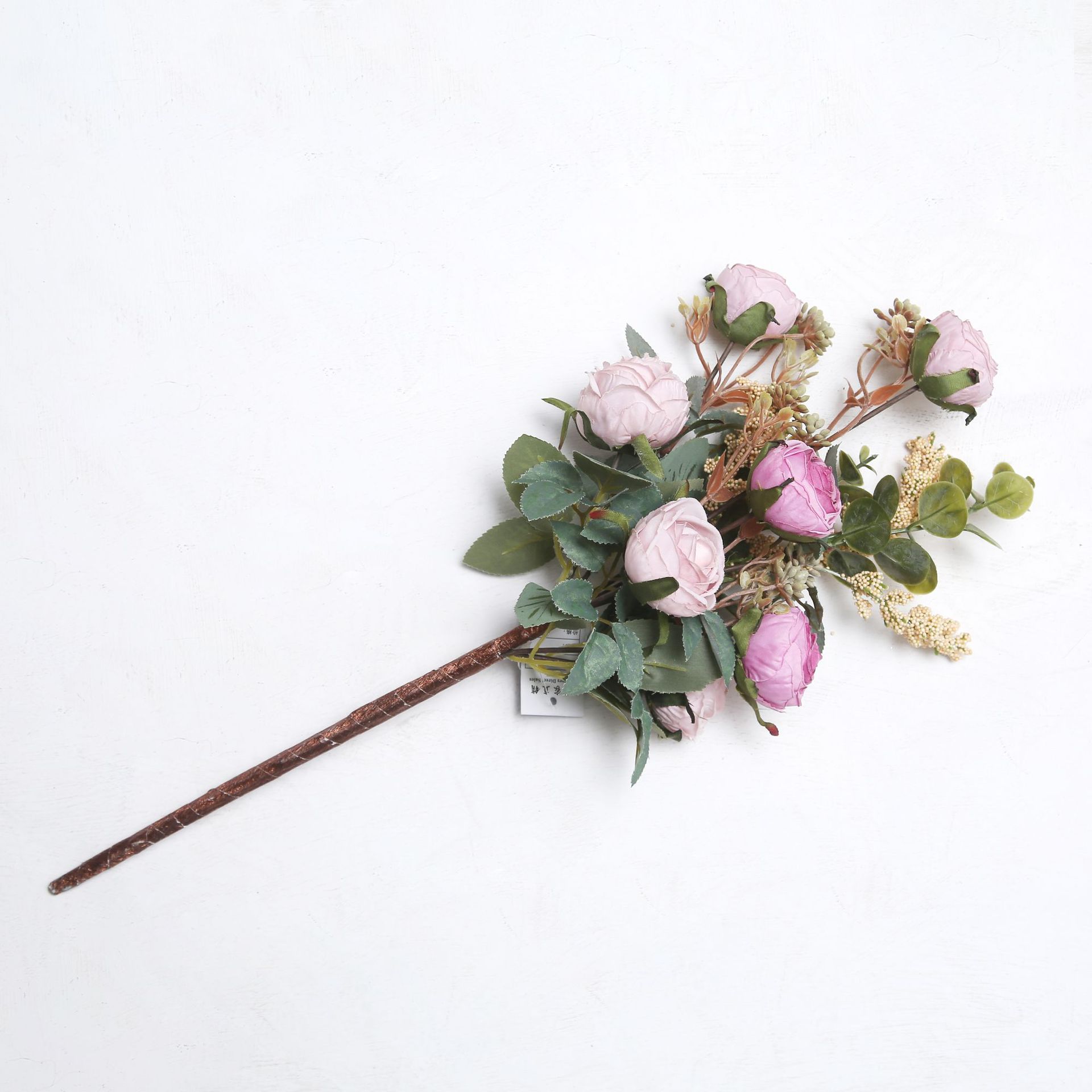 7 diamantes retro rosas frutas agujeros de alto nivel atmósfera flor de simulación decoración de la sala de estar props de disparo de boda