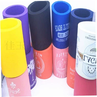 彩色满版印刷隔热保温大口径NBR橡塑杯套 可定制logo