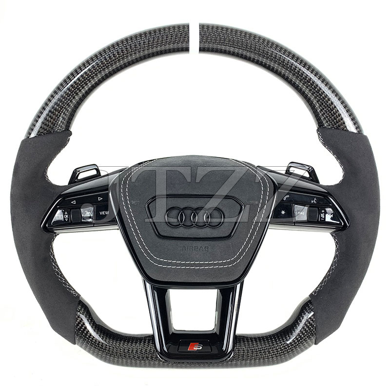 Suitable for Audi A4 Q5 Q7 A3 Q3 A7 C8 modified new sports carbon fiber steering wheel