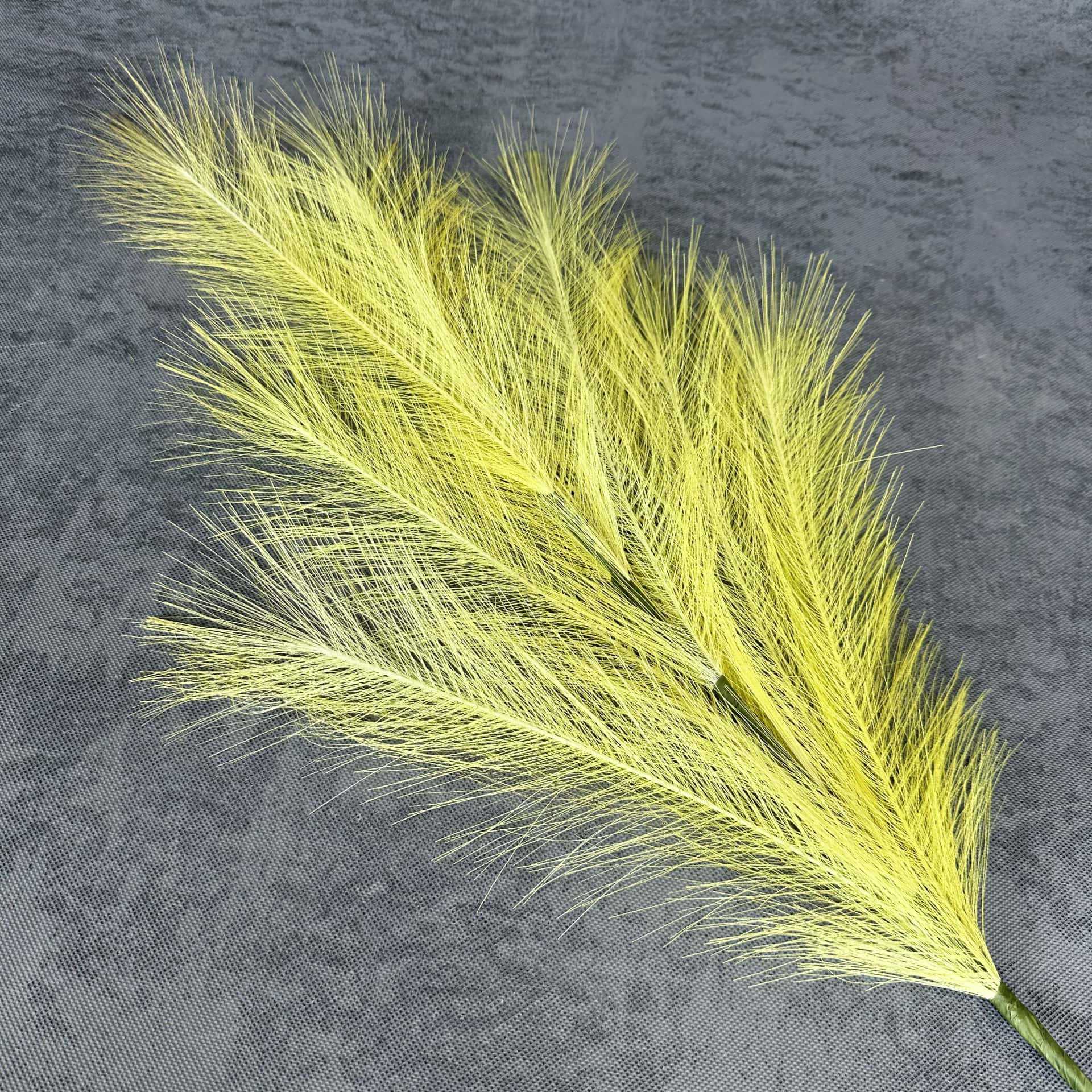 Simulación de 7 horquillas Pluma Flor eterna Decoración de la escena de la boda Decoración del hogar Hierba de junco de colores Decoración de flores falsas al por mayor