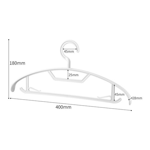 3004 wide shoulder semicircular clothes hanger household adult plastic clothes hanger clothes support dry and wet dual-use non-slip clothes hanger
