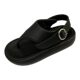 Thick-soled Shit Touching Sandals Women's Summer Outer Wear 2025 New Fashionable Internet Popular Super Hot Sandals with Thick Toe Beach Roman Shoes