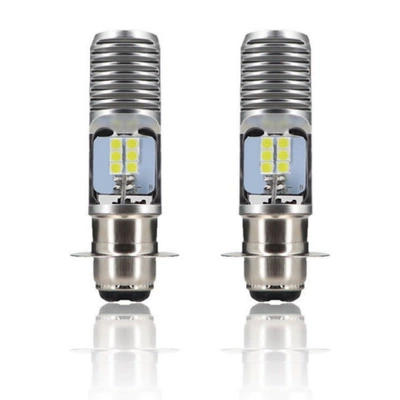 Cross-Border Motorcycle Led Lights, Electric Vehicle Spotlights, H6 Fishbone Super Bright Spotlight Front Headlight Bulb P15Dba20Dh4 (Motorcycle headlights, headlights) - p15dsingle-claw-white-light