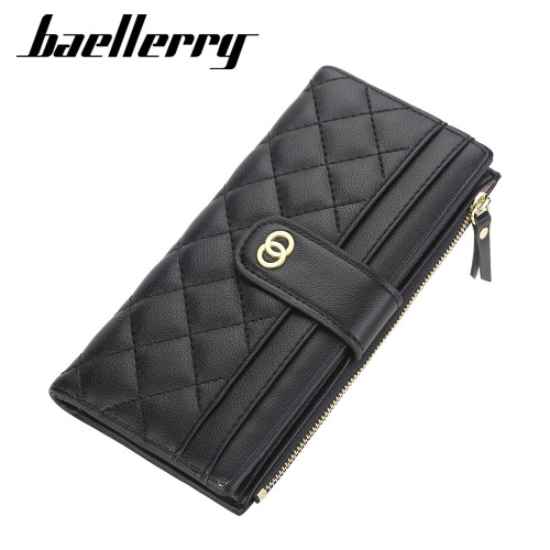 New Korean style rhombus multi-card slot women's wallet long buckle mobile phone bag fashionable multi-functional clutch bag