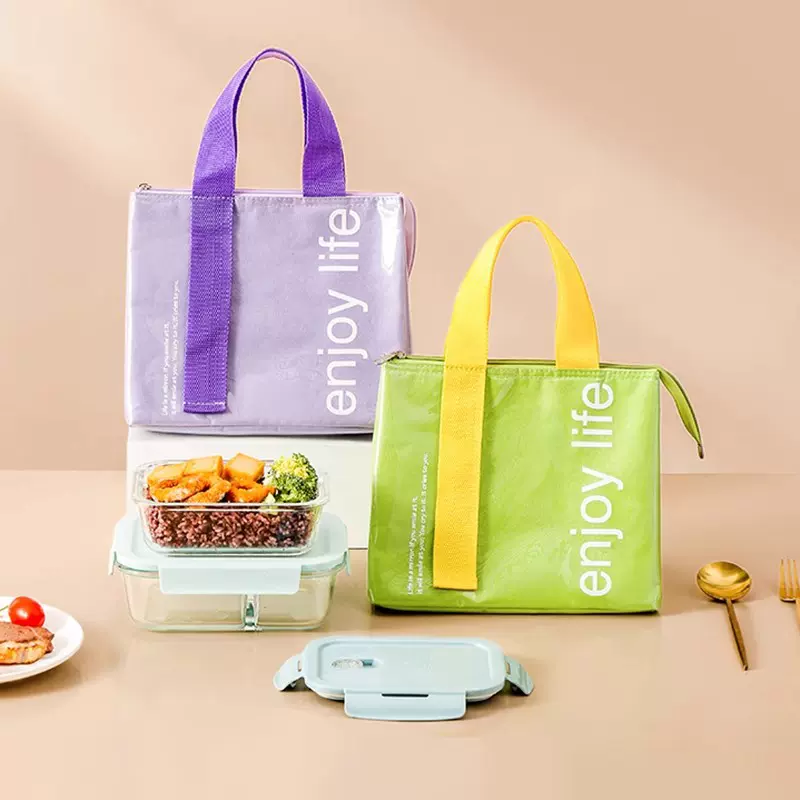 防水饭盒手提包大容量保温袋学生上班带饭便当袋简约饭盒包袋餐包