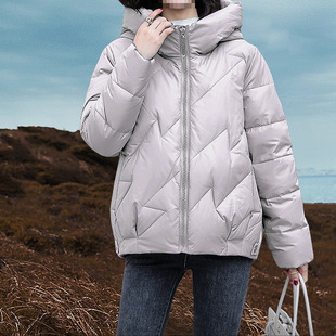 Women's Short Winter Hooded plus size Thickened Loose Cotton-padded Jacket Korean Style Fashionable Cotton-padded Jacket Small Warm Jacket