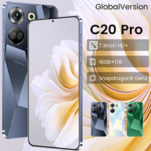 跨境新爆款C20 Pro现货真穿孔3+64GB外贸批发低价4G安卓智能手机