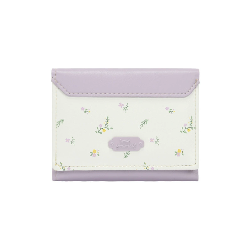 Wallet, thin Korean style compact wallet, 10.8 × 8.8 × 2.5 cm, multi-color options