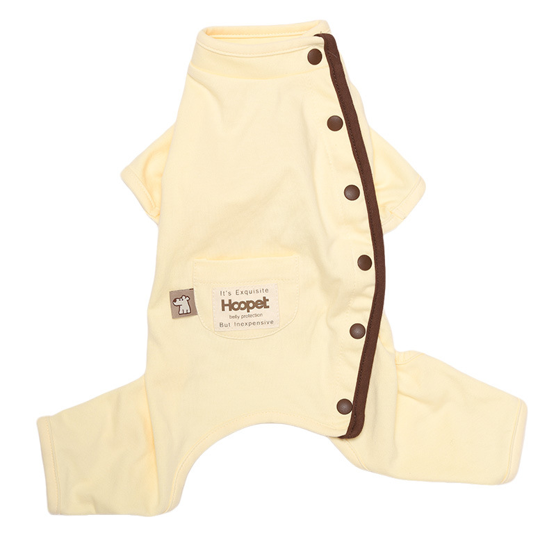 Ropa para perros Huayuan HOOPET, protección para el vientre, cálida, antidesprendimiento, ropa cómoda para el hogar para perros y gatos de tamaño pequeño, ropa para perros