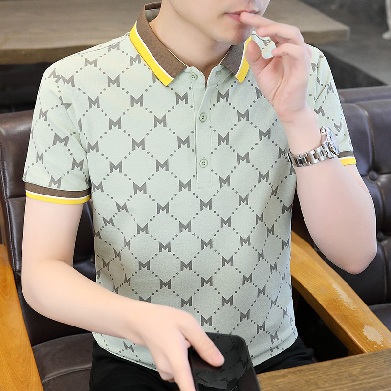 Venta al por mayor de una pieza-5058 Camisa POLO impresa completa de alta calidad de verano Camiseta de manga corta para hombres de moda-Verano 8