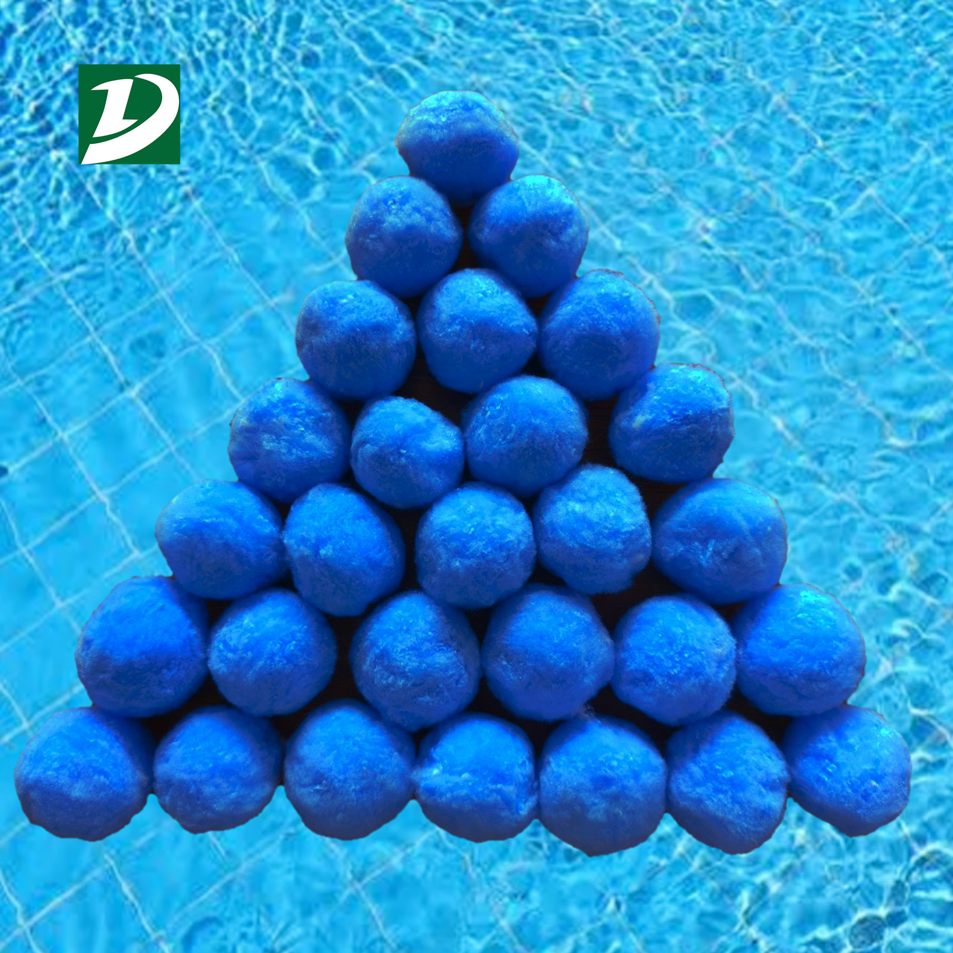 包邮亚马逊用泳池过滤球700克真空包装纤维球 蓝色白色改性纤维球