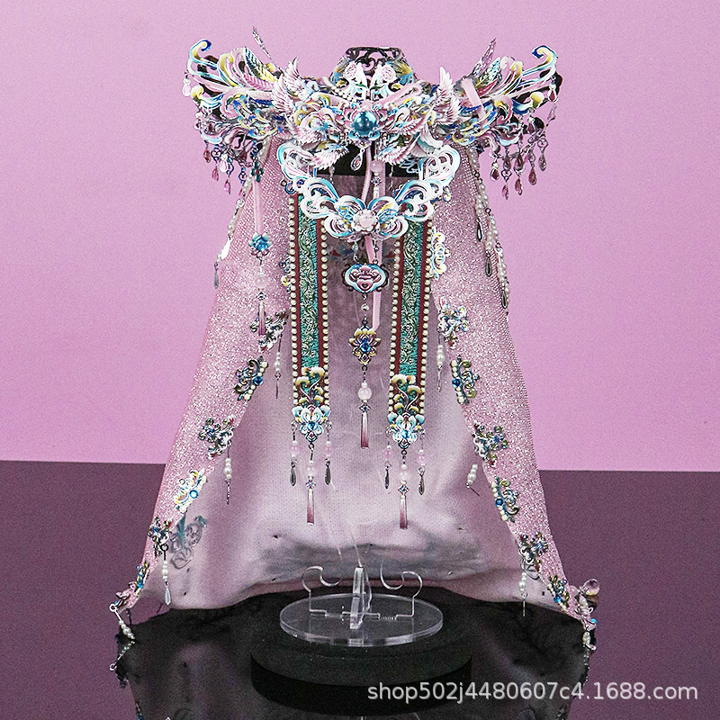 Gangda Fendai シルバーフェニックスクラウン DIY 手作り素材中国風組み立てモデル 3D 立体金属パズルウェディングギフト