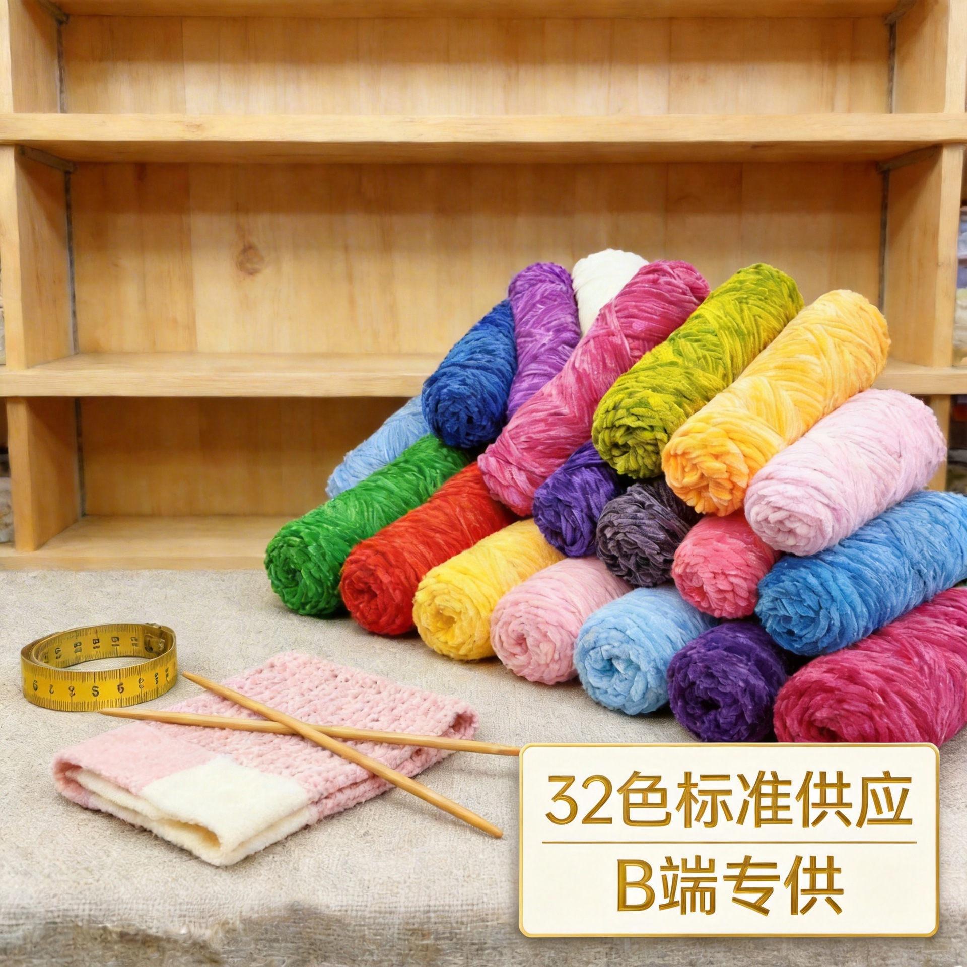 雪尼尔金丝绒长团毛线批发手工diy编织围巾粗线帽子拖鞋保暖