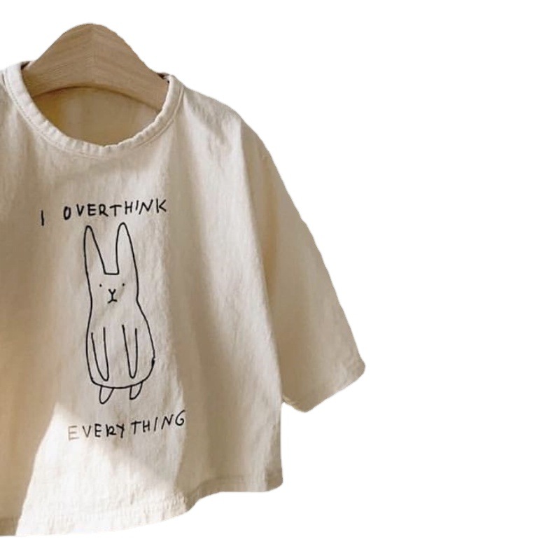 Camiseta de primavera para niños Camisa de fondo con estampado de manga larga para niños de algodón Camisa de niña de estilo coreano con cuello redondo tipo A suelta