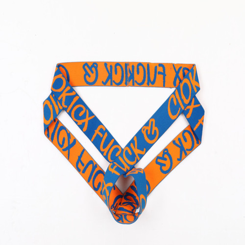 Sexy low-waist men's underwear JJ hip lifting ring thong hip lifting hollow double thong E067