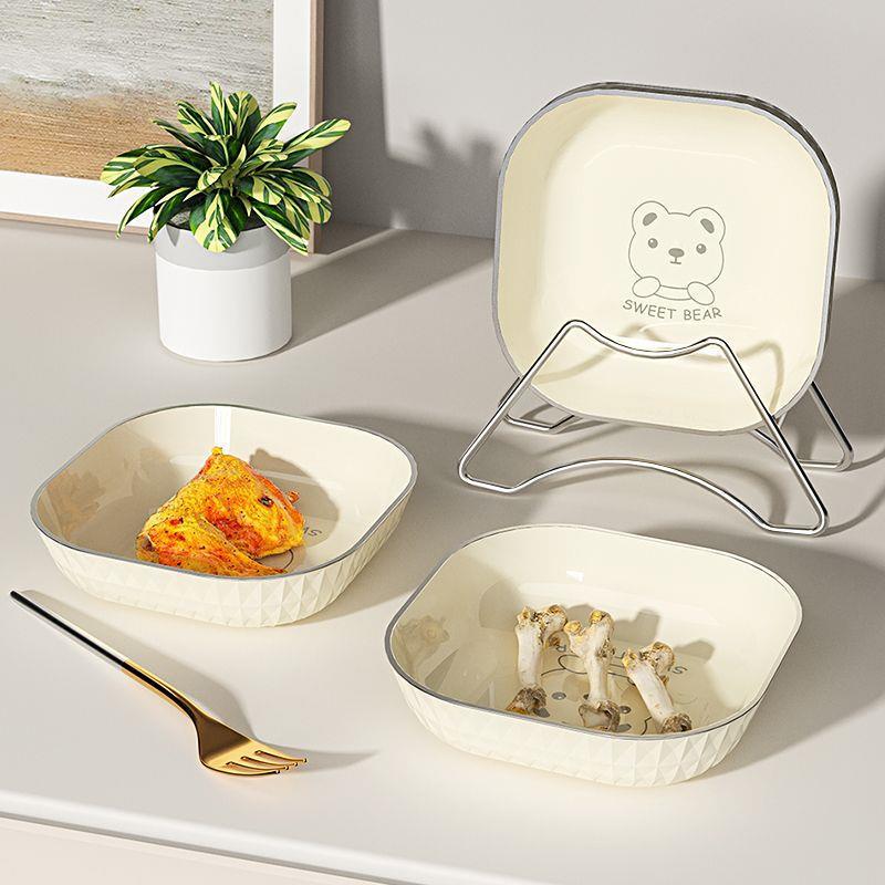 スナックプレート、家庭用骨プレート、フルーツクリエイティブプラスチック皿、テーブルプレート、ゴミベース、骨吐き|undefined