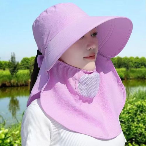 Cotton Material Women's Sun Hat High-End Sunshade Hat UV Protection Elderly Sun Hat Hat for Farming and Tea Picking