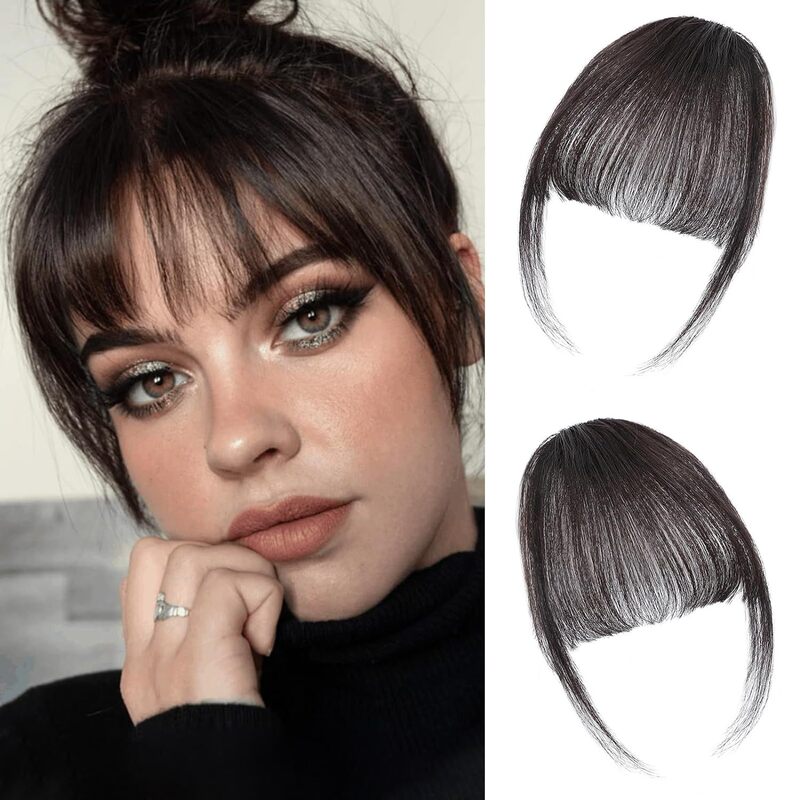 in stock! European and American 3d French bangs wig women's head top reissue artificial hair forehead covering white hair air bangs
