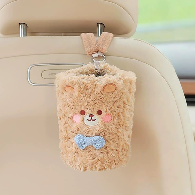multifunctional waterproof trash bin, cartoon – Car storage bag/box - smiling-bear-hanging-trash-can