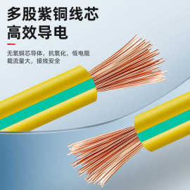 铜芯光伏接地线工程光伏接地桥架多色连接线配电箱连接光伏接地线