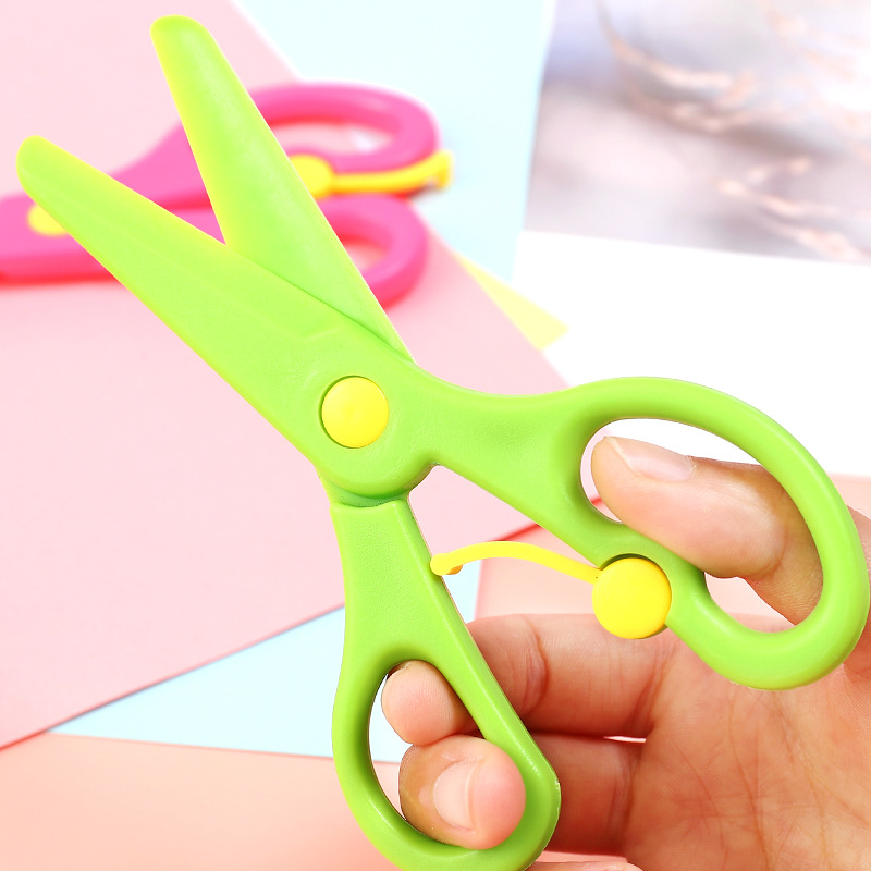 Children's Colorful Plastic Scissors Kindergarten Baby Art Craft Cute Scissors