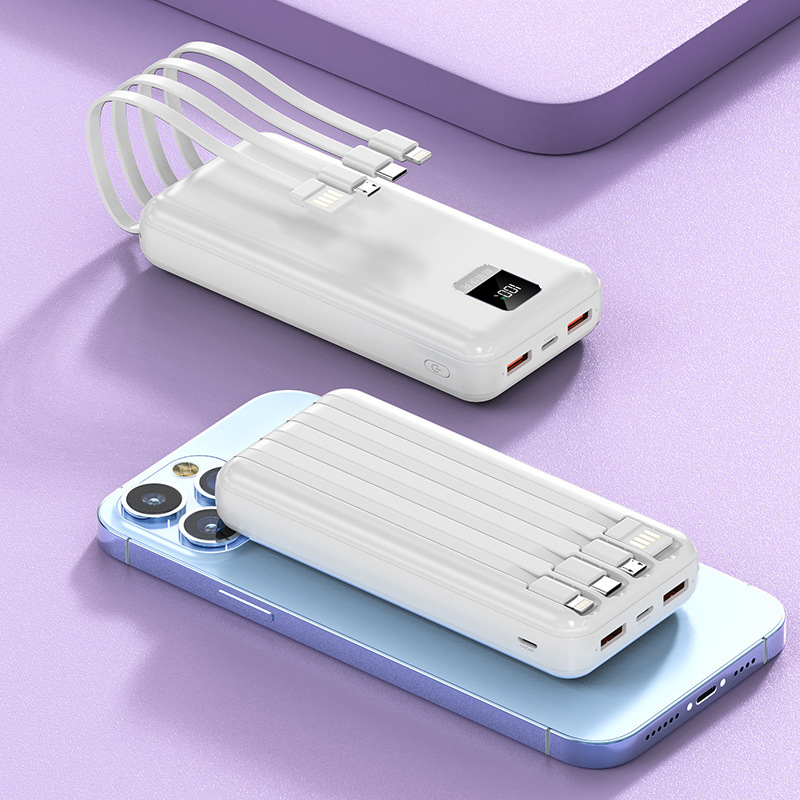 fuente de alimentación móvil de gran capacidad para teléfonos móviles 2w miliamperios pantalla digital de carga rápida con cuatro líneas suministro de proveedores de carga