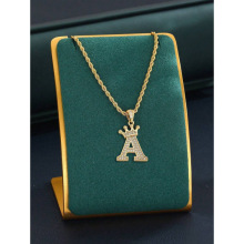 R 45400 18K gold letter crown necklace 18K ����ĸ�ʹ���
