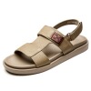 Sandals with velcro, leather beach trend beach footwear, slide, slippers, genuine leather, 2023 collection, cowhide, soft sole