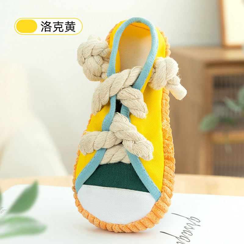 Zapatos de mordida transfronterizos sonidos juguetes para perros dientes de molienda zapatos resistentes a la mordida de algodón nudos de dibujo entrenamiento para perros juguetes para mascotas
