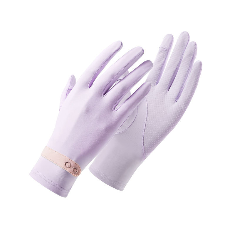 Guantes de protección solar verano de las mujeres delgada transpirable protección UV conducción ciclismo antideslizante Flip hielo guantes de encaje sensación fresca