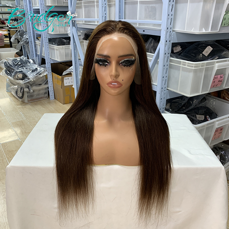 Peruca lace frontal de cabelo humano verde estilo natural_voghion.com
