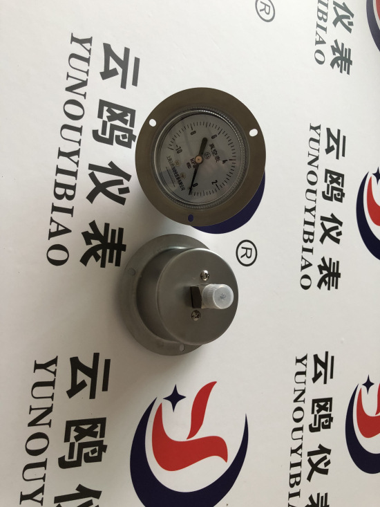 内卡式全不锈钢耐震压力表 带边盘装抗震真空压力表