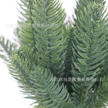 人造3叉松叶植物松针DIY 配件用于花环花圈圣诞节和家庭花园装饰