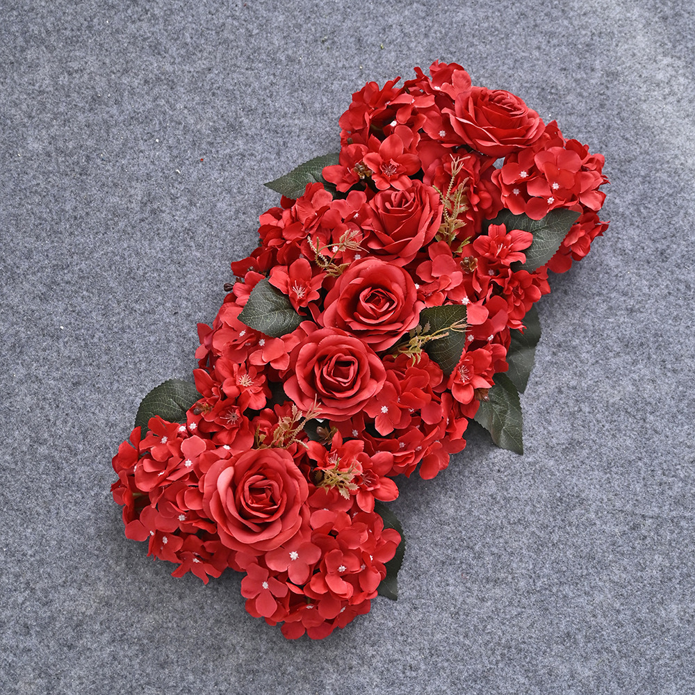 Flor de tela de paleta de verdaderas flores de plataforma de arco de flores de seda de flores de hortenida bodas festivales decoración de escaparates de tiendas simulación